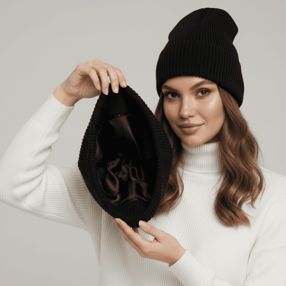 Czapka Satinéa - Ochrona włosów przed puszeniem